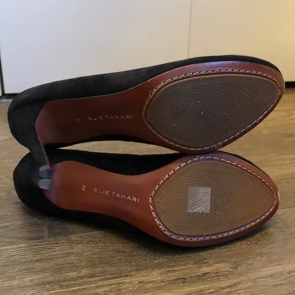Elie Tahari black suade heels size 37 - Picture 8 of 10